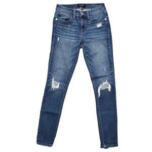 Judy BlueJB8263DK Destroyed 5/27 (Meas 24x28.5 8.5" Low Rise) Stretch Jeans A12